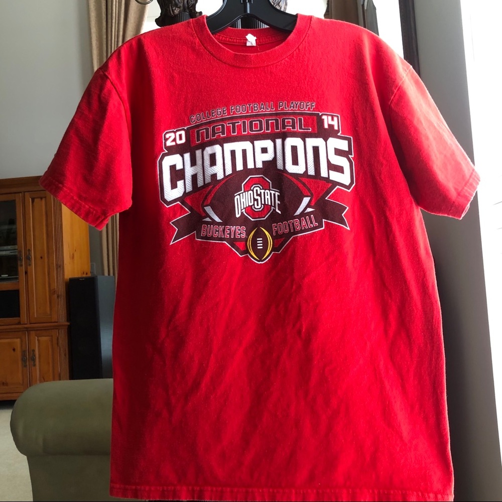 Red Ohio State Tshirt National Champions